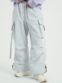Outdoor Baggy Snowboard Pants Adjustable Waist Ski Pants 
