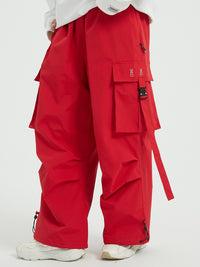 Outdoor Baggy Snowboard Pants Adjustable Waist Ski Pants 