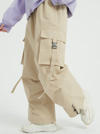 Outdoor Baggy Snowboard Pants Adjustable Waist Ski Pants 