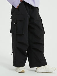 Outdoor Baggy Snowboard Pants Adjustable Waist Ski Pants 