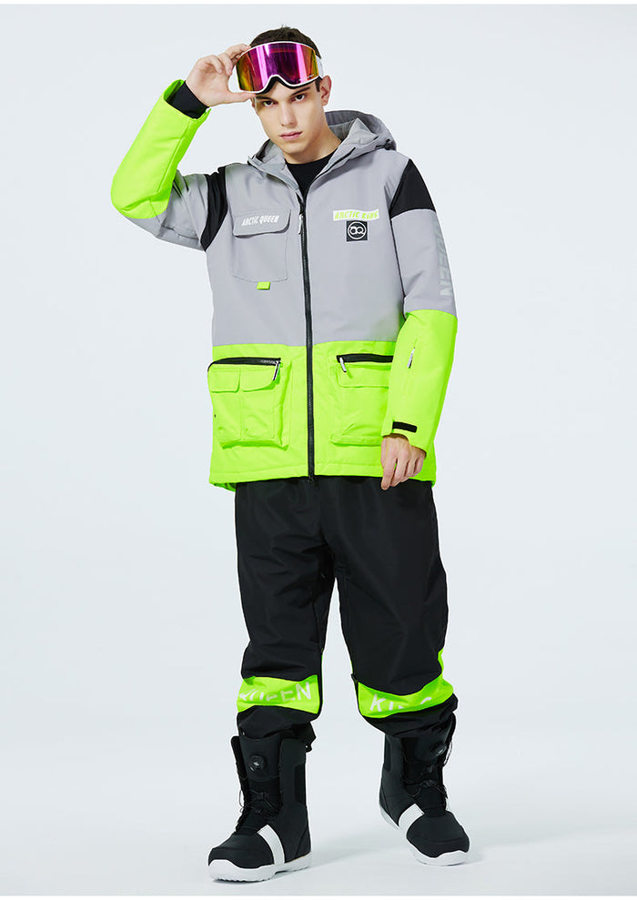 Men's Arctic King Winter Sport Freestyle Snow Jacket & Pants Sets 
