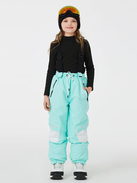 Kid's Unisex Mountain Lover Waterproof Snow Pants Ski Bibs 