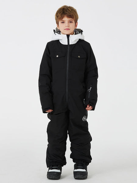 Kid's Unisex Mountain Explorer Waterproof One Piece Snow Suits 
