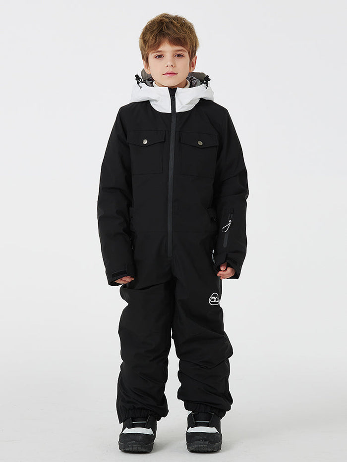 Kid's Unisex Mountain Explorer Waterproof One Piece Snow Suits 