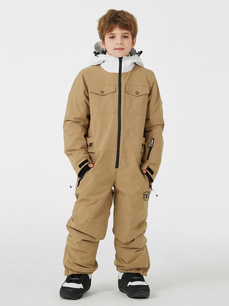 Kid's Unisex Mountain Explorer Waterproof One Piece Snow Suits 
