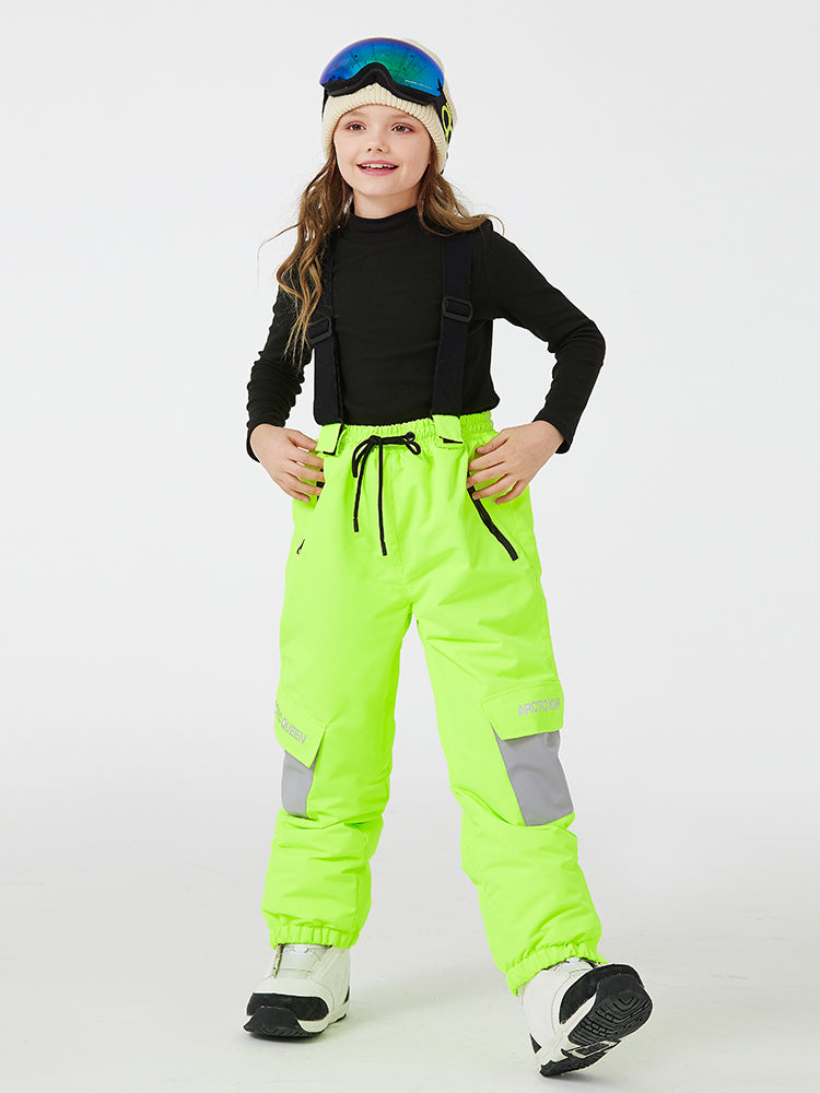 Kid's Unisex Mountain Lover Waterproof Snow Pants Ski Bibs 