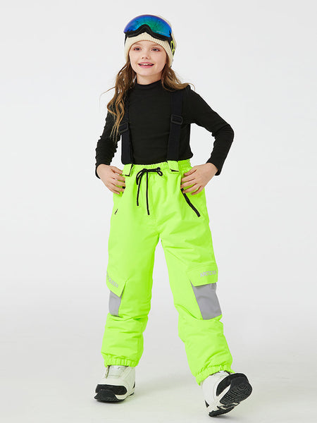 Kid's Unisex Mountain Lover Waterproof Snow Pants Ski Bibs 
