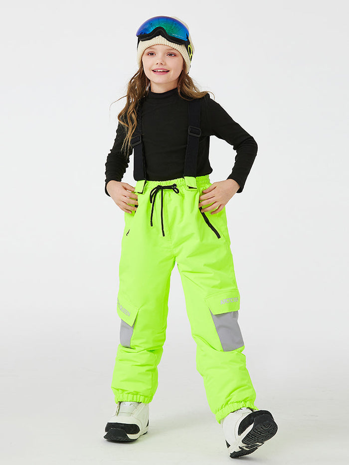 Kid's Unisex Mountain Lover Waterproof Snow Pants Ski Bibs 