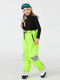 Kid's Unisex Mountain Lover Waterproof Snow Pants Ski Bibs 
