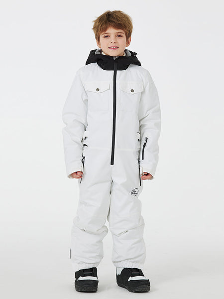 Kid's Unisex Mountain Explorer Waterproof One Piece Snow Suits 