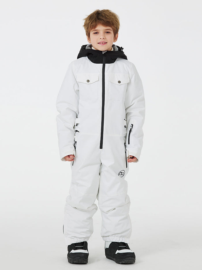 Kid's Unisex Mountain Explorer Waterproof One Piece Snow Suits 