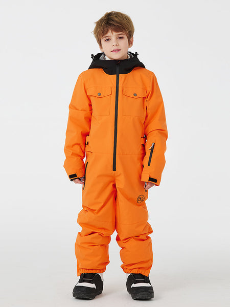 Kid's Unisex Mountain Explorer Waterproof One Piece Snow Suits 