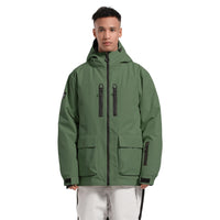 Unisex Outdoor Insulated Snow Jacket Hooded Ski Clothes 