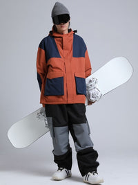 Gsou Snow Colorblock Cargo Snow Jacket - Men's 