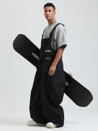 Men's Gsou Snow Alpine Freestyle Extra-Baggy Snow Bibs Pants 