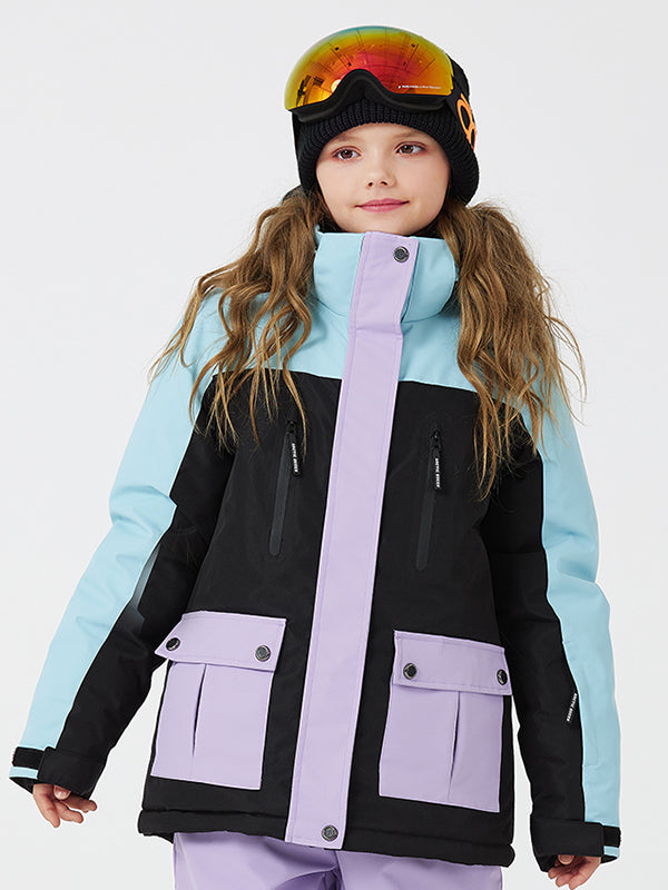 Kid's Unisex Mountain Lover Waterproof Snow Jacket 