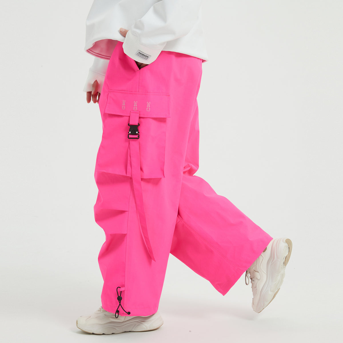 Womens Oversized Cargo Pants Outdoor Baggy Snowboard Pants 