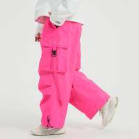 Womens Oversized Cargo Pants Outdoor Baggy Snowboard Pants 