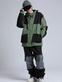 Gsou Snow Colorblock Cargo Snow Jacket - Men's 