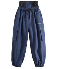 Baggy Denim Snow Overalls Pants Couple Style 