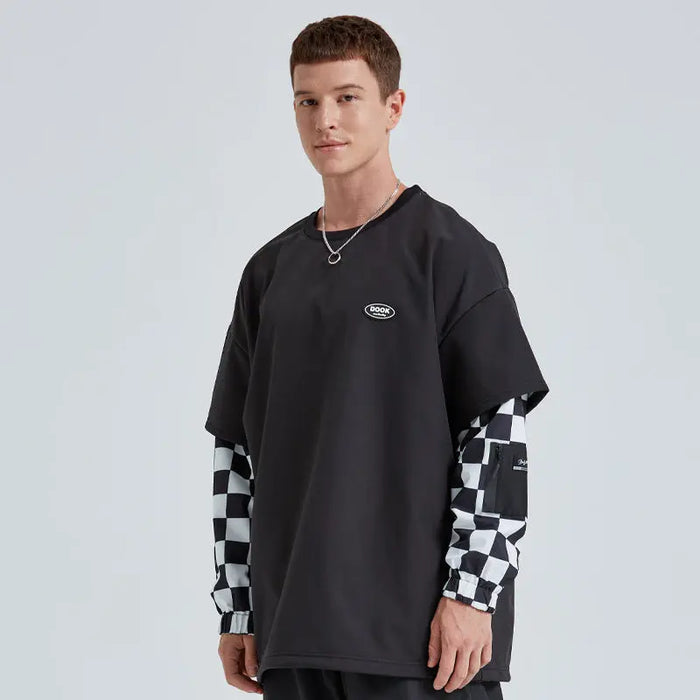Contrast Color Men's Snowboard Sweatshirts RIUIYELE