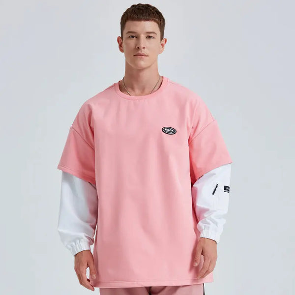 Contrast Color Men's Snowboard Sweatshirts RIUIYELE