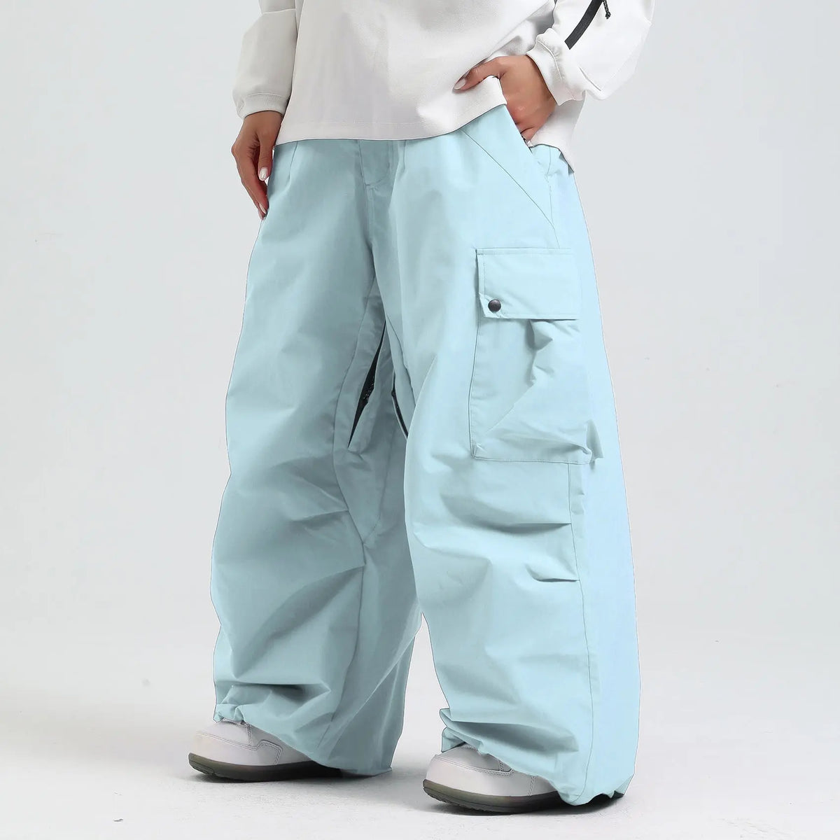 Fashion Cargo Baggy Snowboard Pants Waist Support Trousers for Winter 