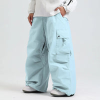 Fashion Cargo Baggy Snowboard Pants Waist Support Trousers for Winter 