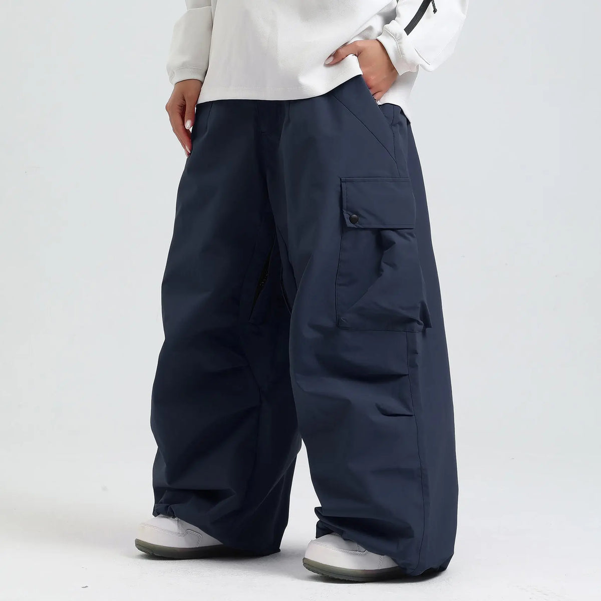 Fashion Cargo Baggy Snowboard Pants Waist Support Trousers for Winter 