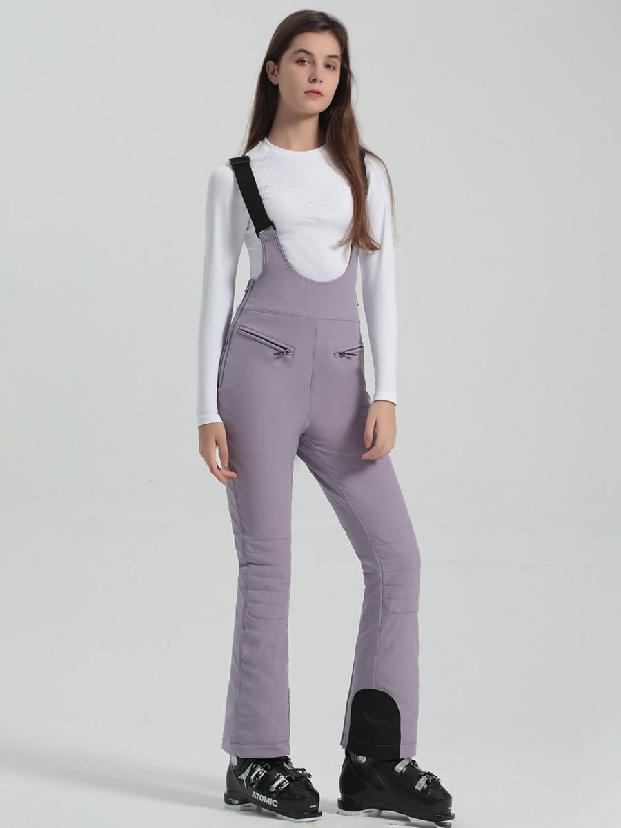 Bright Color Windproof Slim Salopette Ski Pants Riuiyele