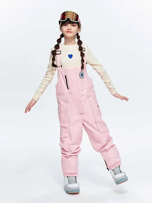 Girls High Experience Colorful Childhood Ski Pants Snow Bibs 