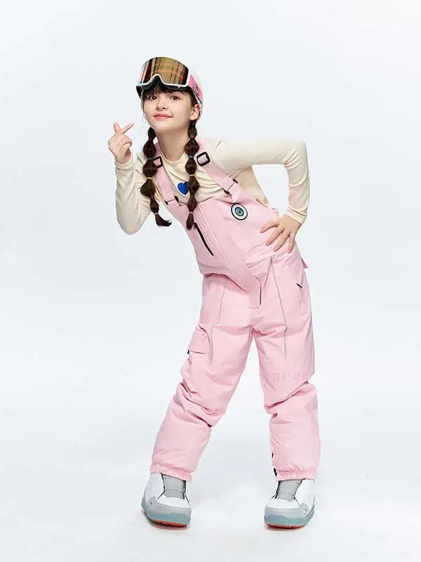 Girls High Experience Colorful Childhood Ski Pants Snow Bibs 