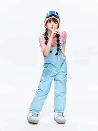 Girls High Experience Colorful Childhood Ski Pants Snow Bibs 