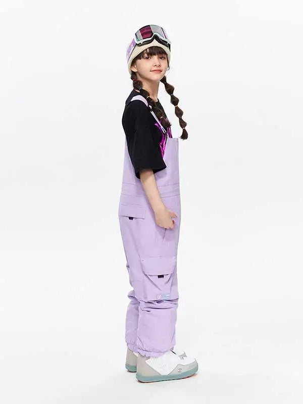 Girls High Experience Colorful Childhood Ski Pants Snow Bibs 