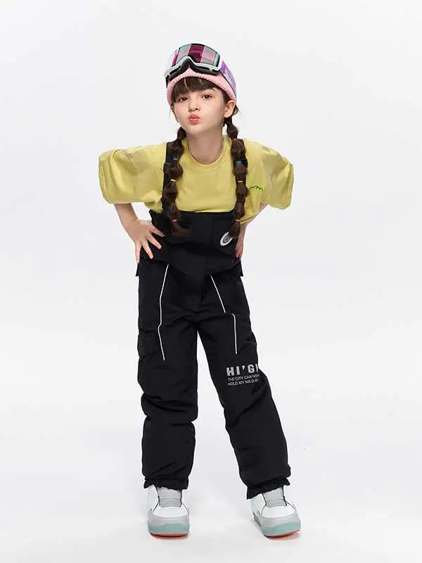 Girls High Experience Colorful Childhood Ski Pants Snow Bibs 