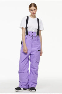 High Waist Ski Bibs for 2025 Skiing Sports Unisex Snowboarding Overalls 