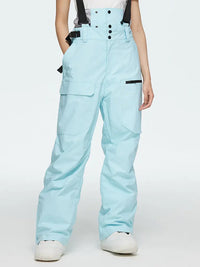 High Waist Ski Bibs for 2025 Skiing Sports Unisex Snowboarding Overalls 