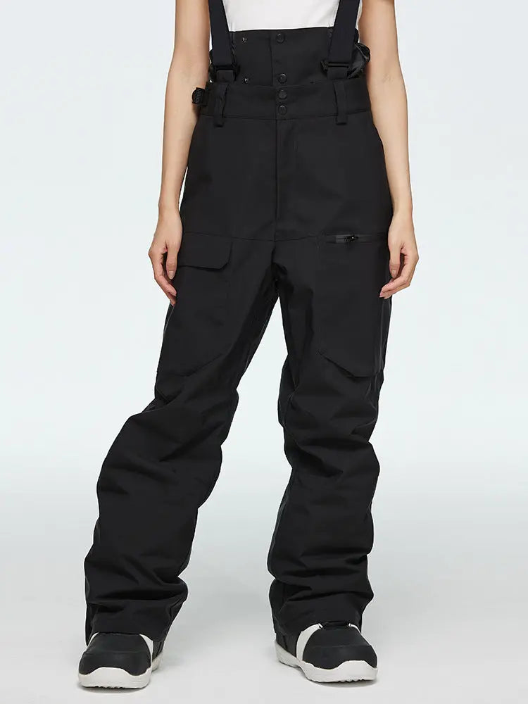 High Waist Ski Bibs for 2025 Skiing Sports Unisex Snowboarding Overalls 