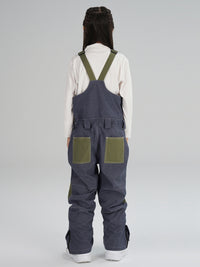 Demin Girls Insulated Snow Bibs
