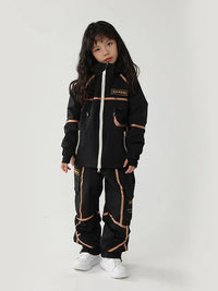 Kid's Air Pose Mountain Breaker Stripe Cargo Snow Jacket & Pants 