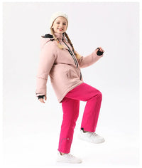 Kids Outdoor Snowboarding Jacket Hooded Warm Coat 
