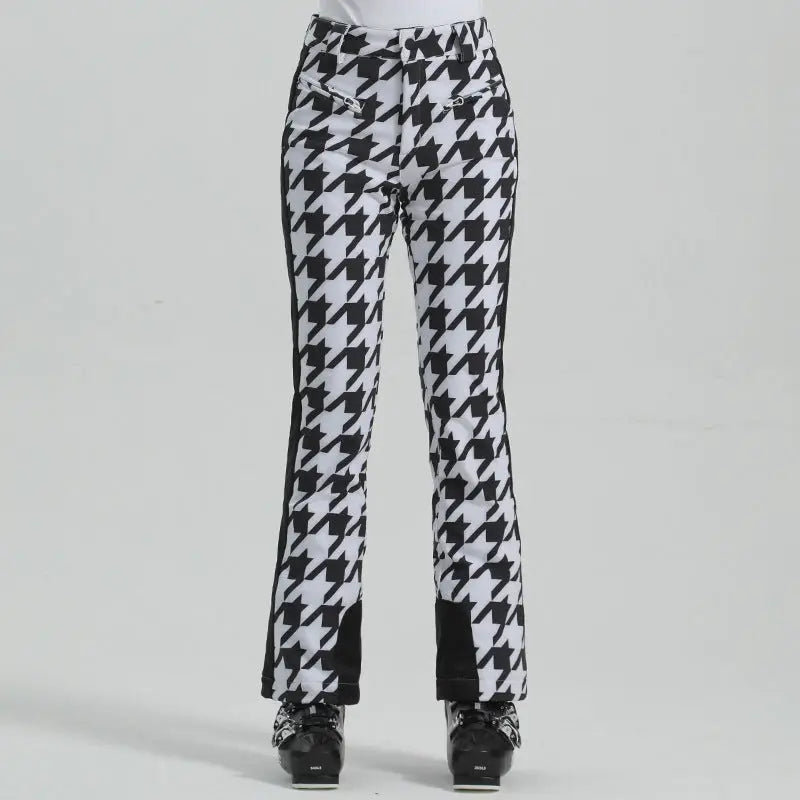 Leopard Printed Slim Snowboard Pants 