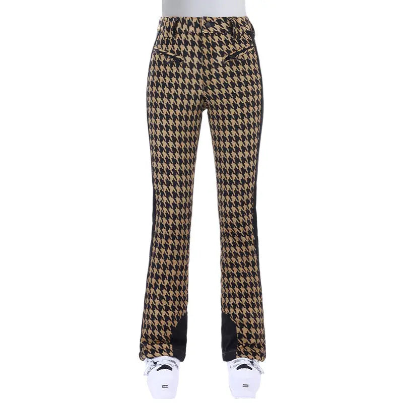 Leopard Printed Slim Snowboard Pants 