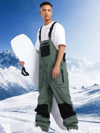 Men Ski Bibs Snowboard Pants Snow Bibs Overalls 