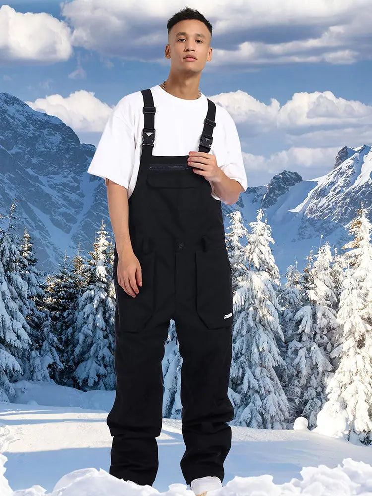 Men Ski Bibs Snowboard Pants Snow Bibs Overalls 