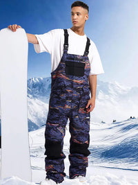 Men Ski Bibs Snowboard Pants Snow Bibs Overalls 