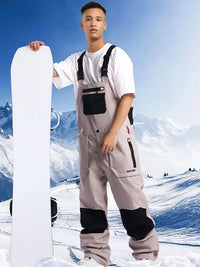 Men Ski Bibs Snowboard Pants Snow Bibs Overalls 