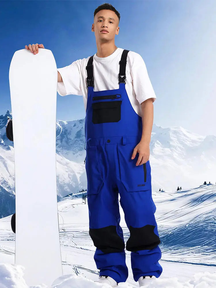 Men Ski Bibs Snowboard Pants Snow Bibs Overalls 