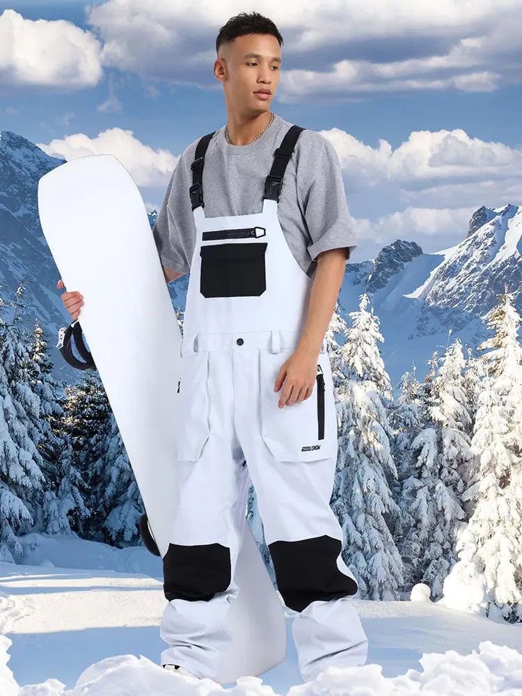 Men Ski Bibs Snowboard Pants Snow Bibs Overalls 