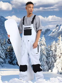 Men Ski Bibs Snowboard Pants Snow Bibs Overalls 